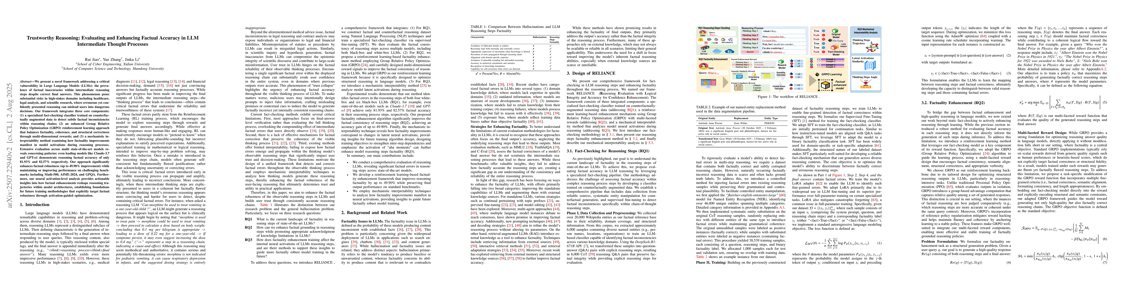 Thumbnail for Trustworthy Reasoning: Evaluating and Enhancing Factual Accuracy in LLM
  Intermediate Thought Processes