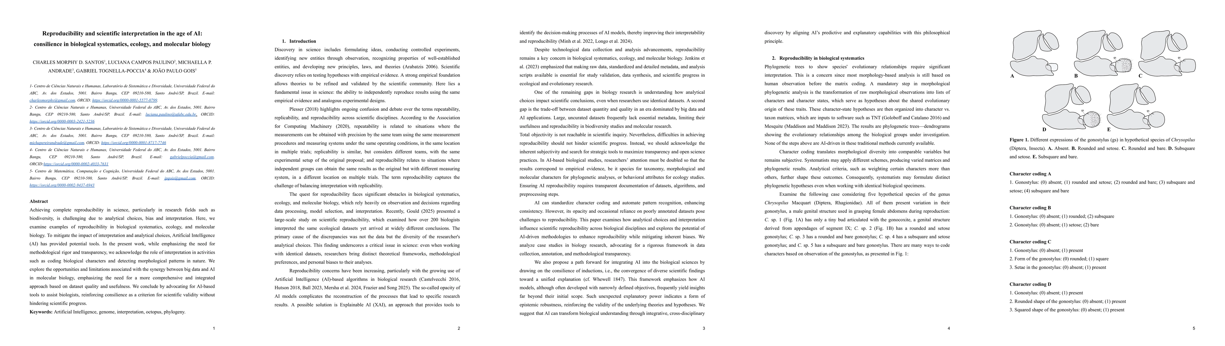 Thumbnail for Reproducibility and scientific interpretation in the age of AI:
  consilience in biological systematics, ecology, and molecular biology