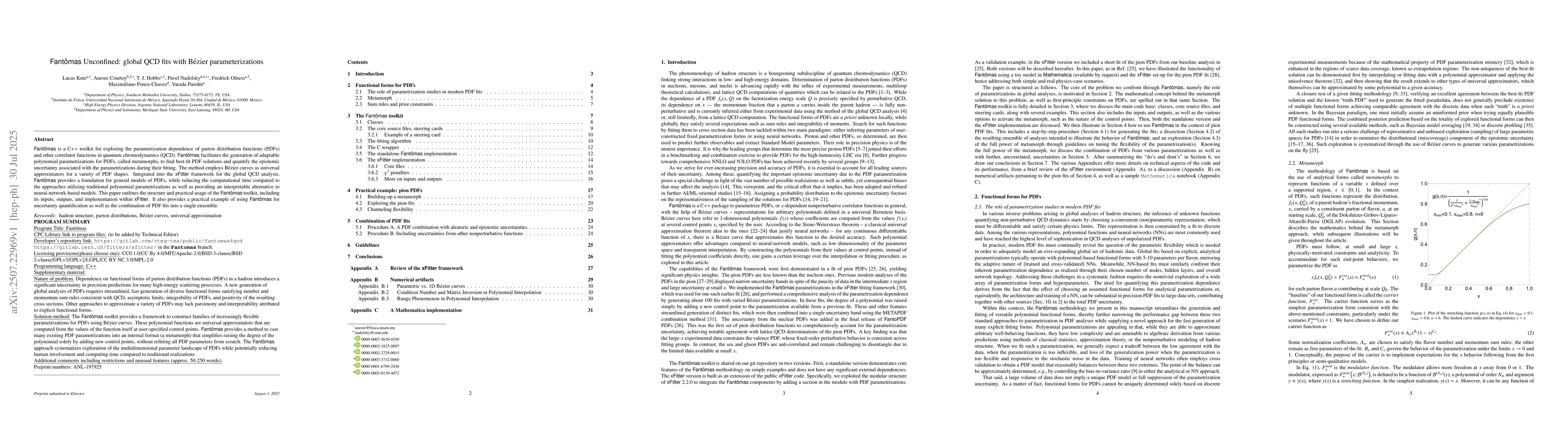 Thumbnail for Fantômas Unconfined: global QCD fits with Bézier parameterizations