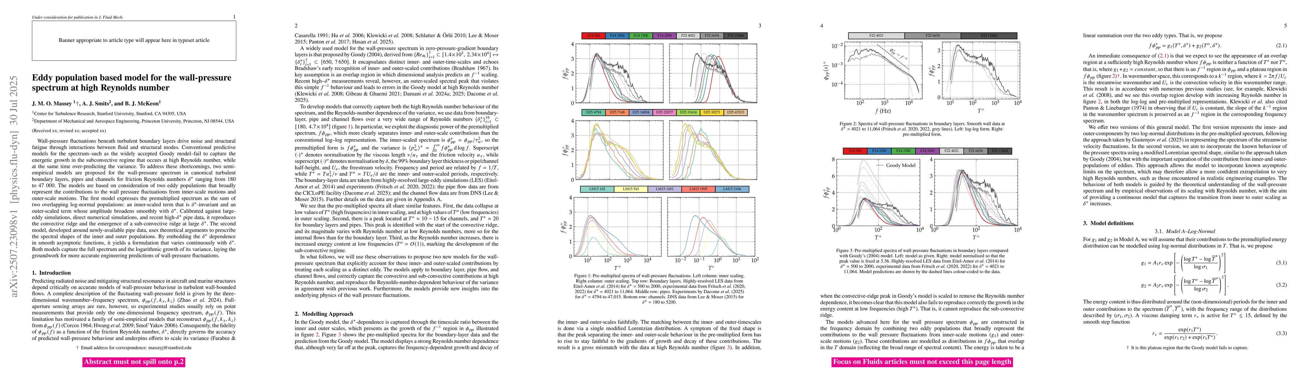 Thumbnail for Eddy population based model for the wall-pressure spectrum at high
  Reynolds number