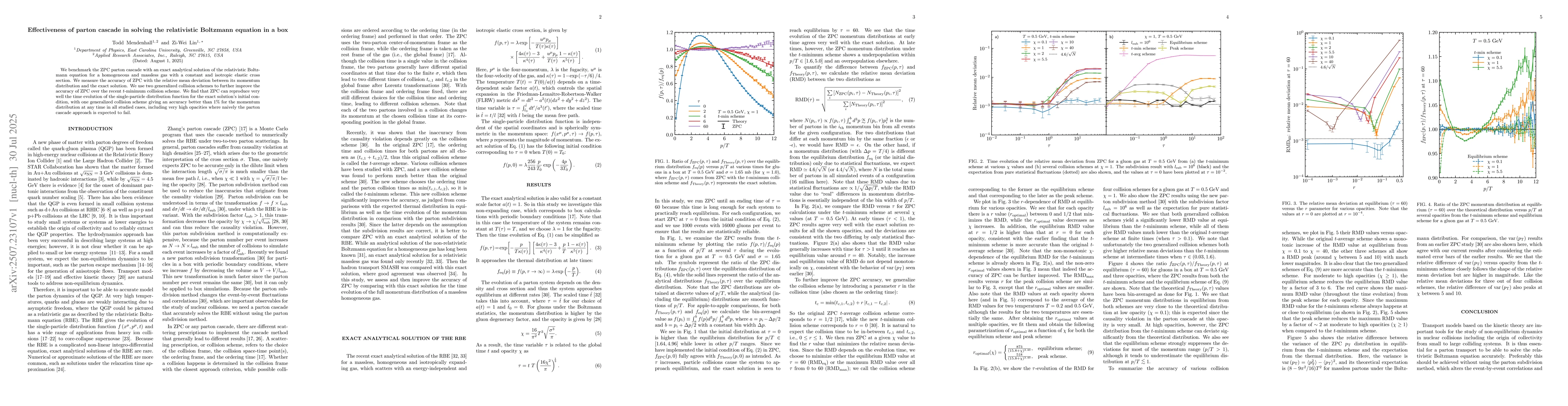Thumbnail for Effectiveness of parton cascade in solving the relativistic Boltzmann
  equation in a box