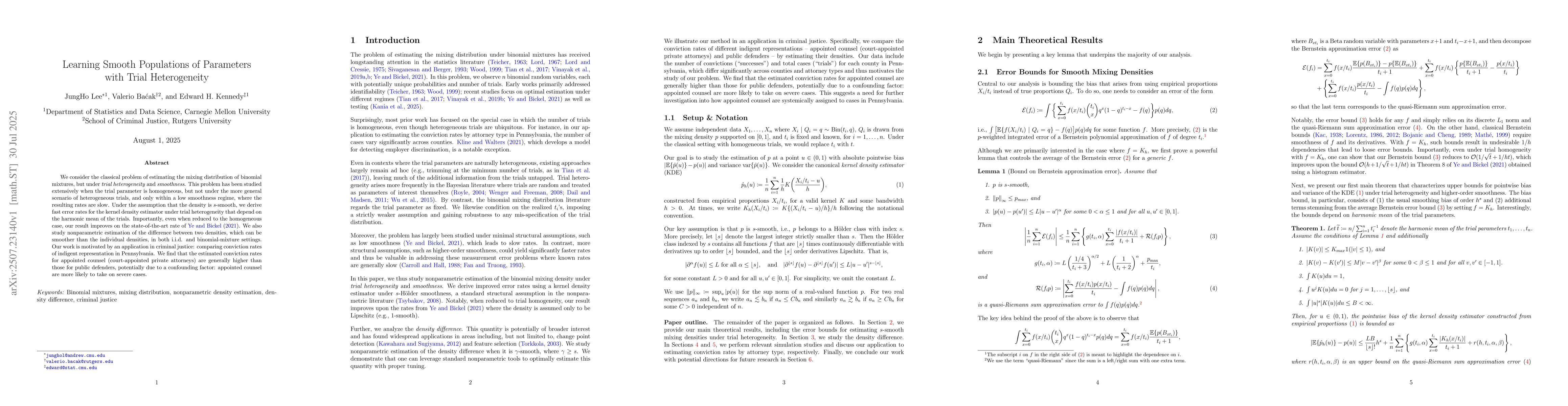 Thumbnail for Learning Smooth Populations of Parameters with Trial Heterogeneity