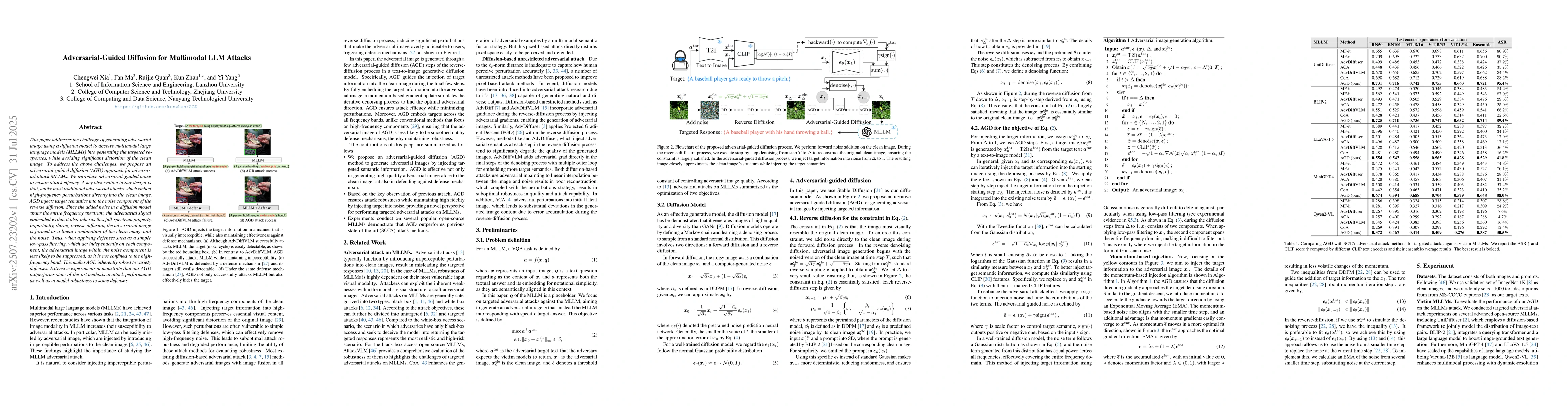Thumbnail for Adversarial-Guided Diffusion for Multimodal LLM Attacks