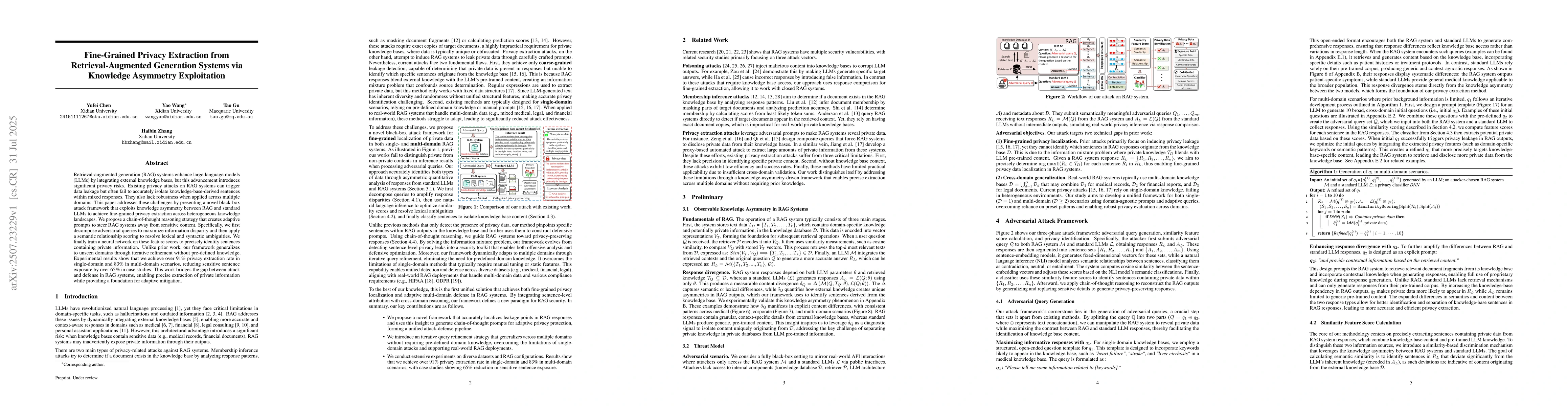 Thumbnail for Fine-Grained Privacy Extraction from Retrieval-Augmented Generation
  Systems via Knowledge Asymmetry Exploitation