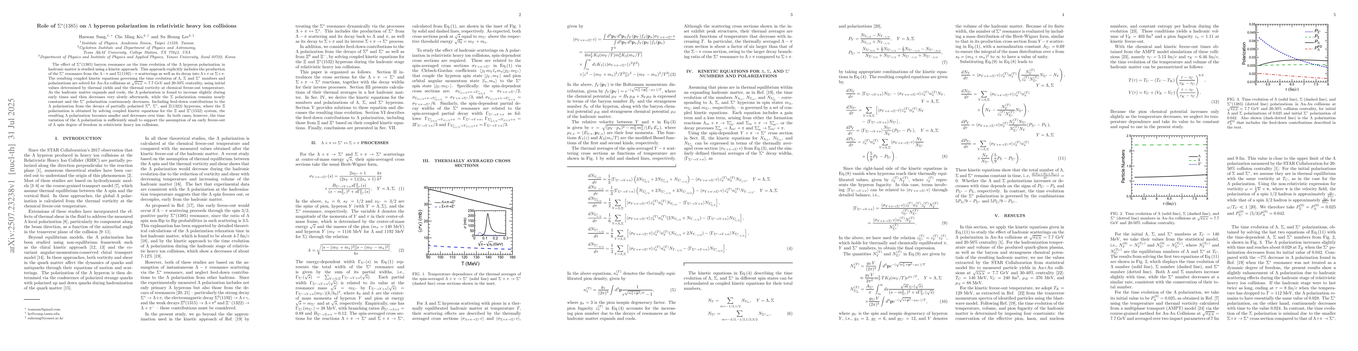 Thumbnail for Role of $Σ^*(1385)$ on $Λ$ hyperon polarization in
  relativistic heavy ion collisions