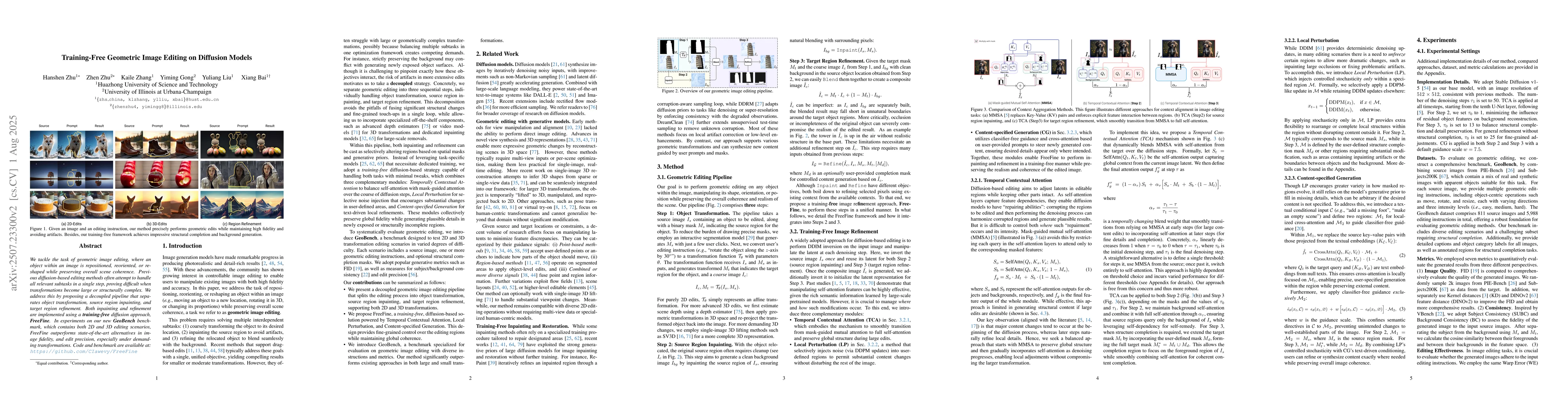 Thumbnail for Training-free Geometric Image Editing on Diffusion Models