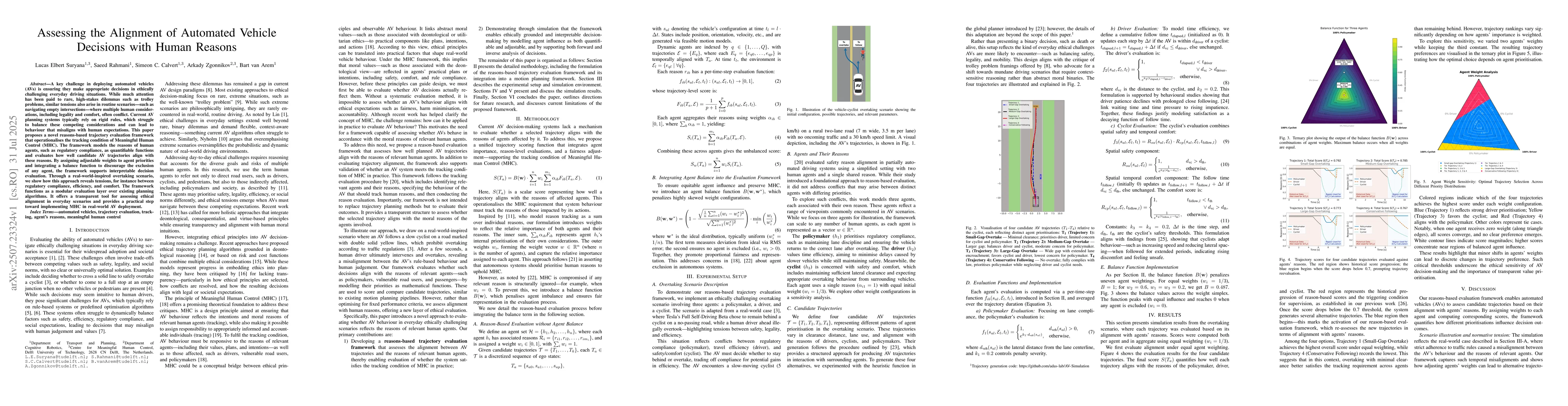 Thumbnail for Assessing the Alignment of Automated Vehicle Decisions with Human
  Reasons