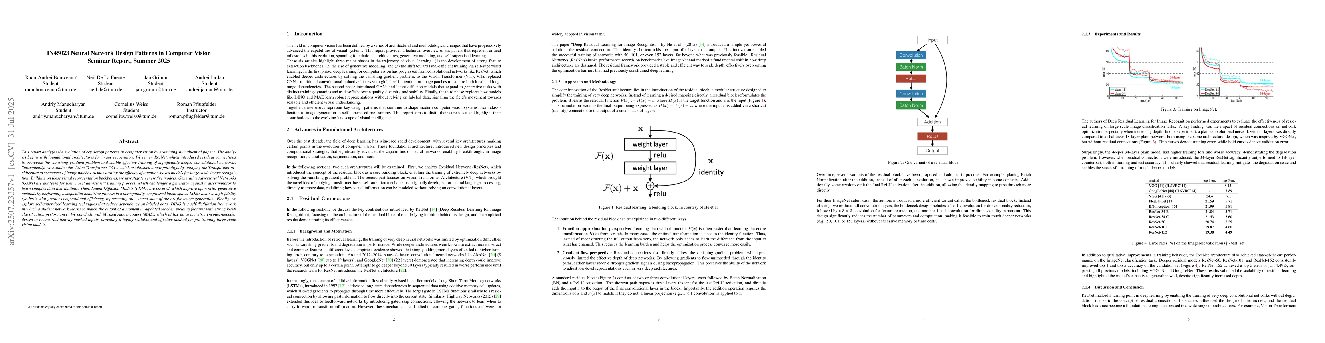 Thumbnail for IN45023 Neural Network Design Patterns in Computer Vision Seminar
  Report, Summer 2025