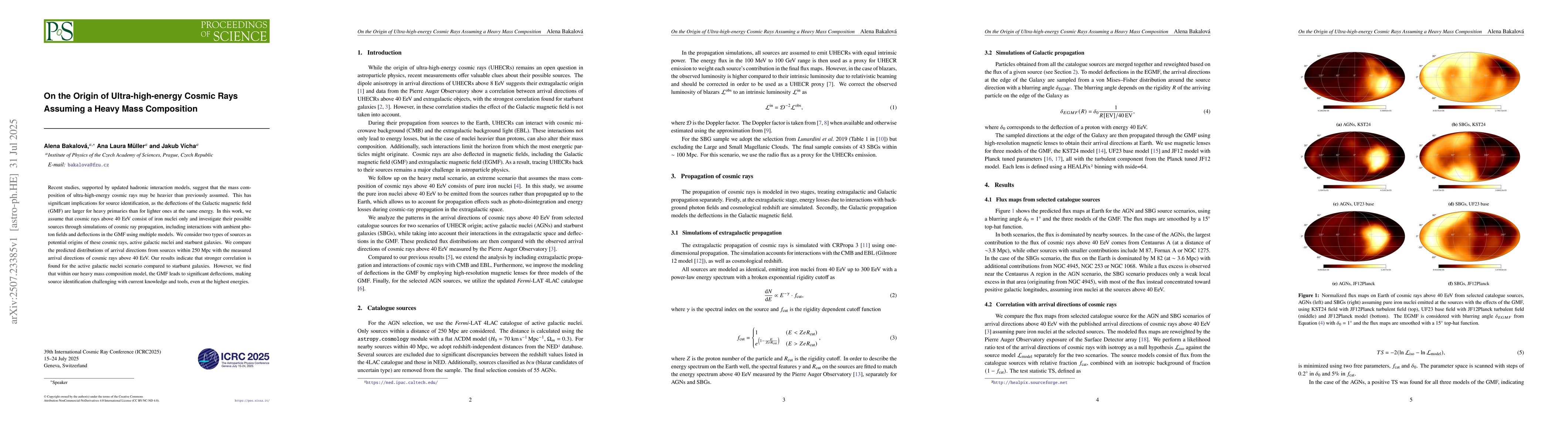 Thumbnail for On the Origin of Ultra-high-energy Cosmic Rays Assuming a Heavy Mass
  Composition
