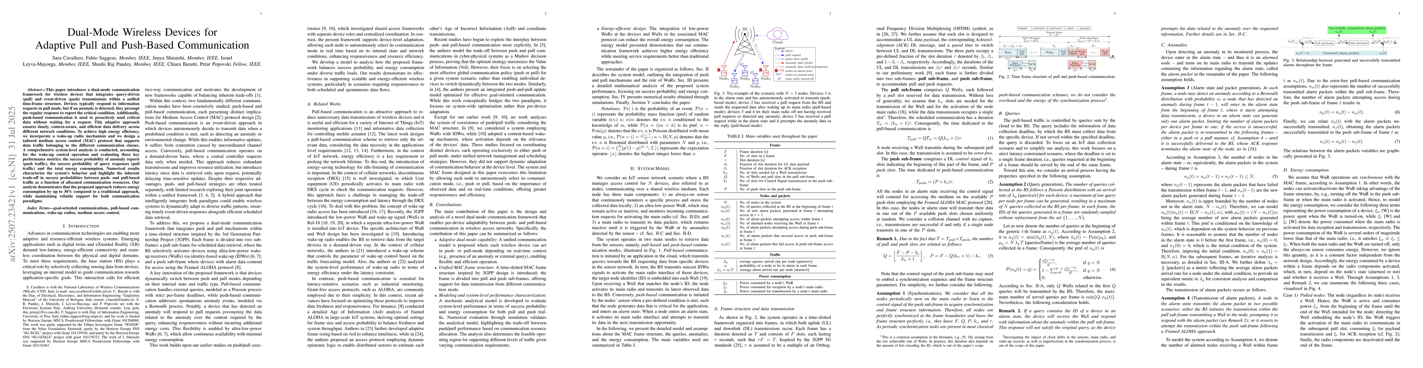 Thumbnail for Dual-Mode Wireless Devices for Adaptive Pull and Push-Based
  Communication