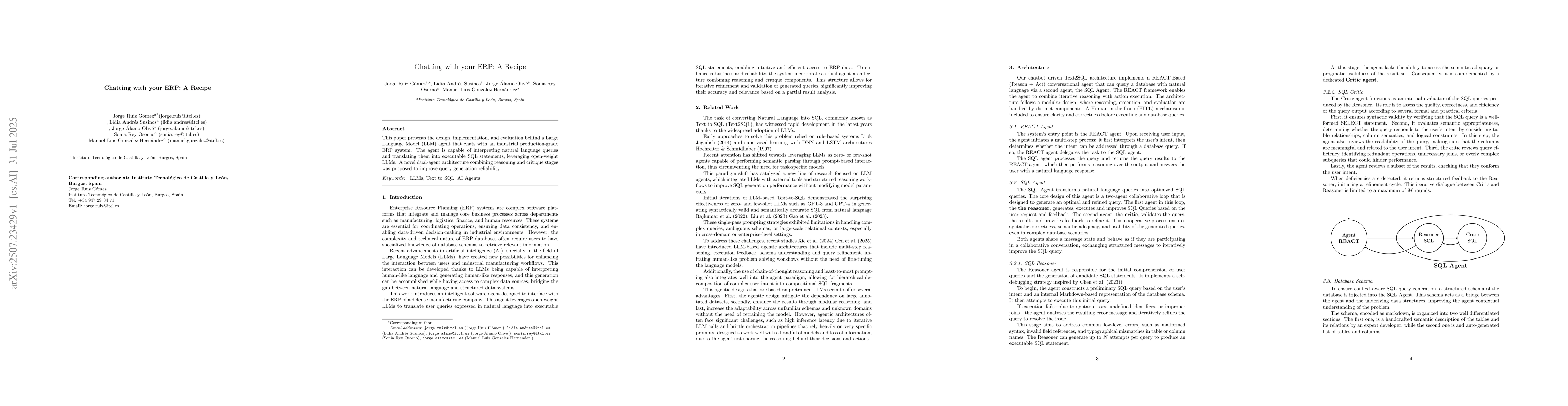 Thumbnail for Chatting with your ERP: A Recipe