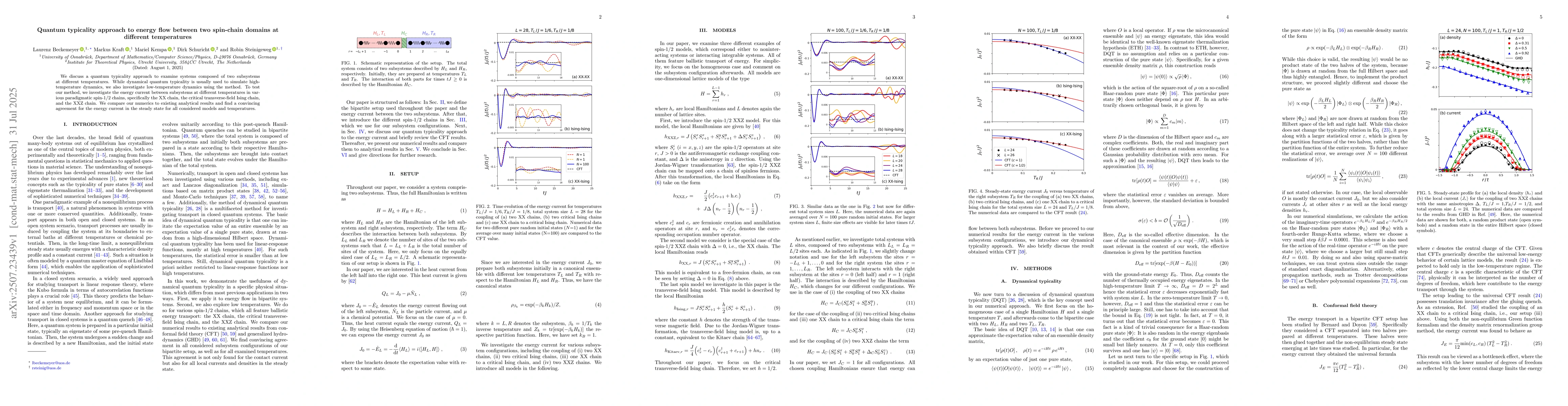 Thumbnail for Quantum typicality approach to energy flow between two spin-chain
  domains at different temperatures