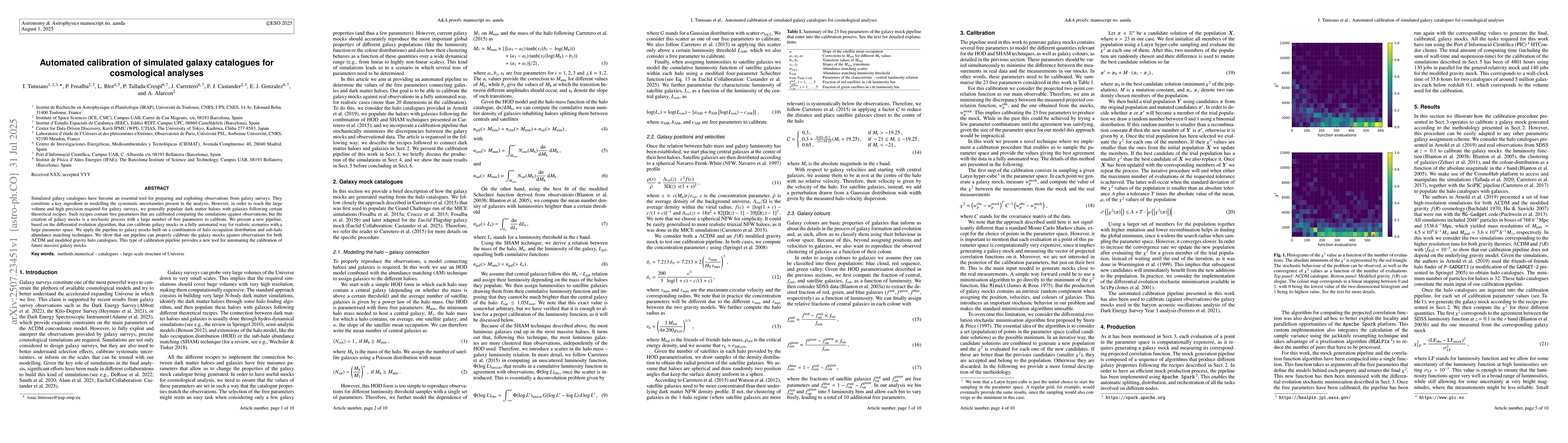 Thumbnail for Automated calibration of simulated galaxy catalogues for cosmological
  analyses