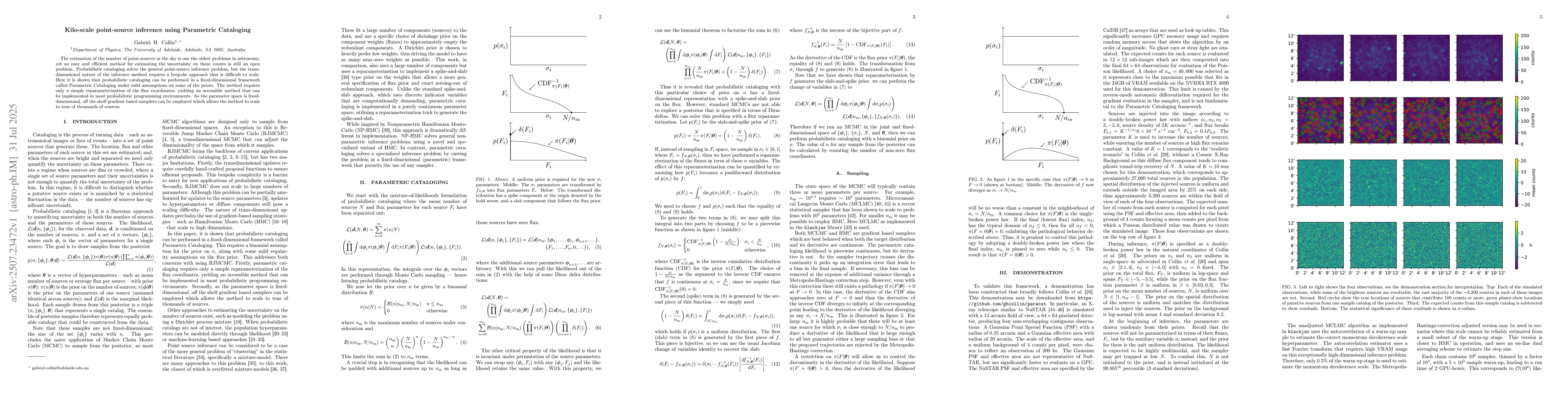 Thumbnail for Kilo-scale point-source inference using Parametric Cataloging