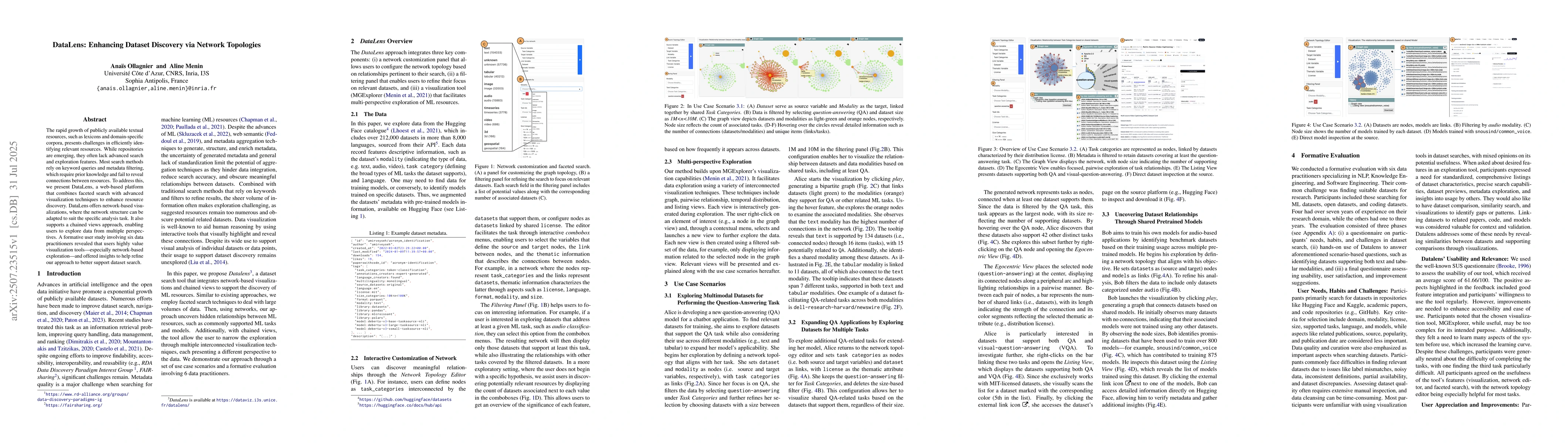 Thumbnail for DataLens: Enhancing Dataset Discovery via Network Topologies