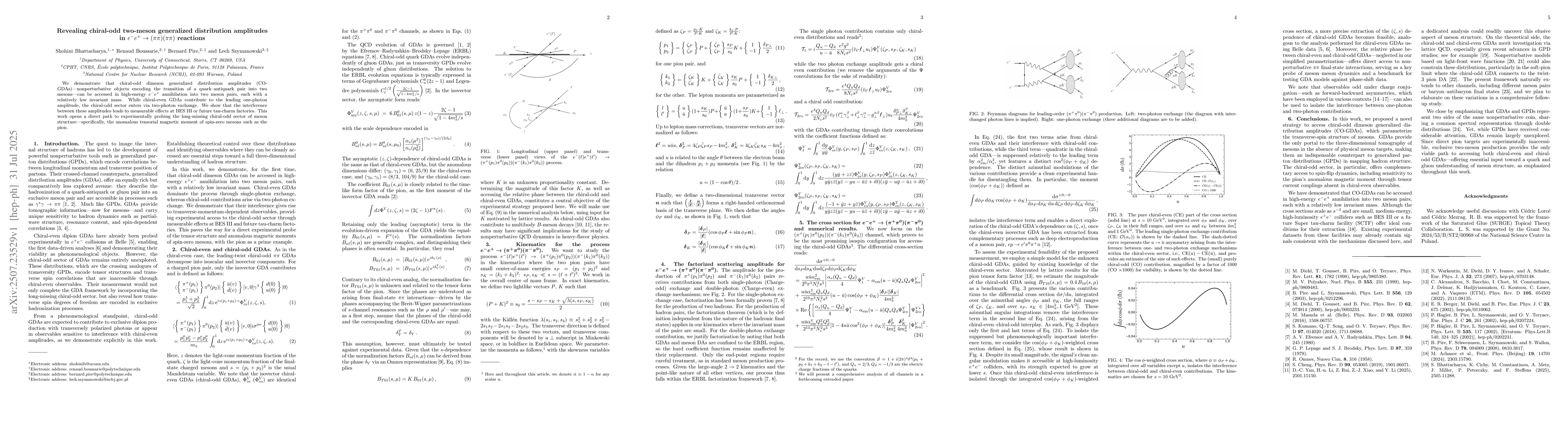 Thumbnail for Revealing chiral-odd two-meson generalized distribution amplitudes in
  $e^- e^+ \to (ππ) (ππ)$ reactions