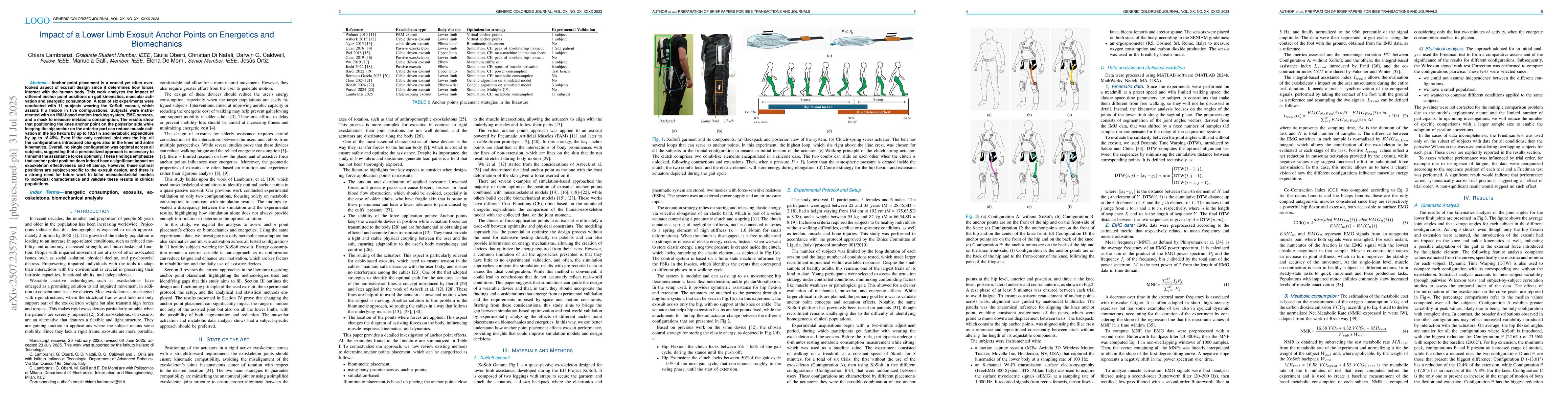 Thumbnail for Impact of a Lower Limb Exosuit Anchor Points on Energetics and
  Biomechanics