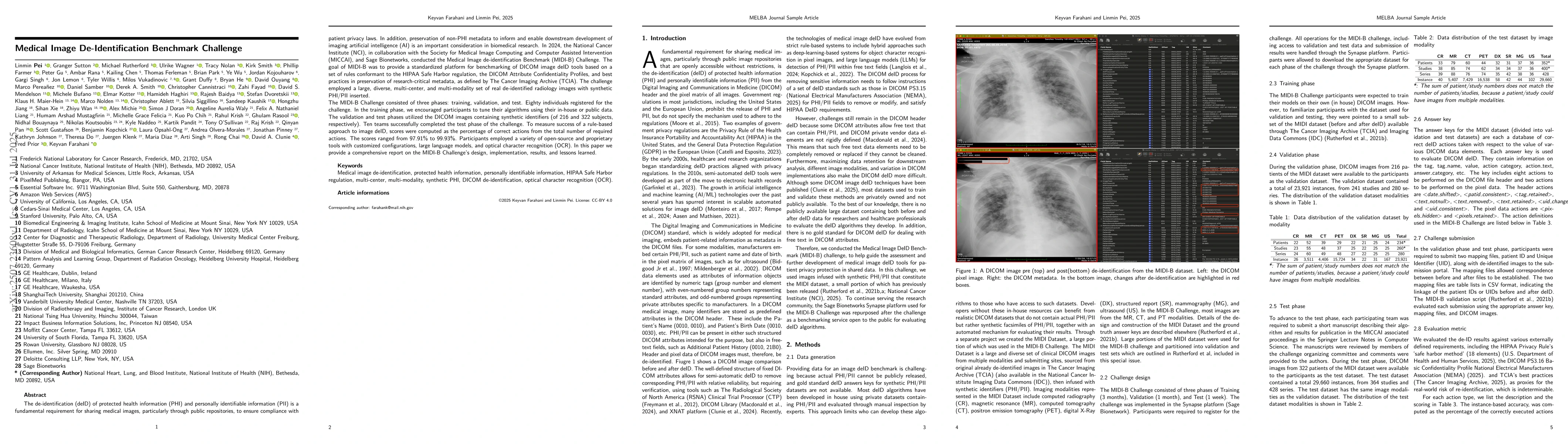 Thumbnail for Medical Image De-Identification Benchmark Challenge