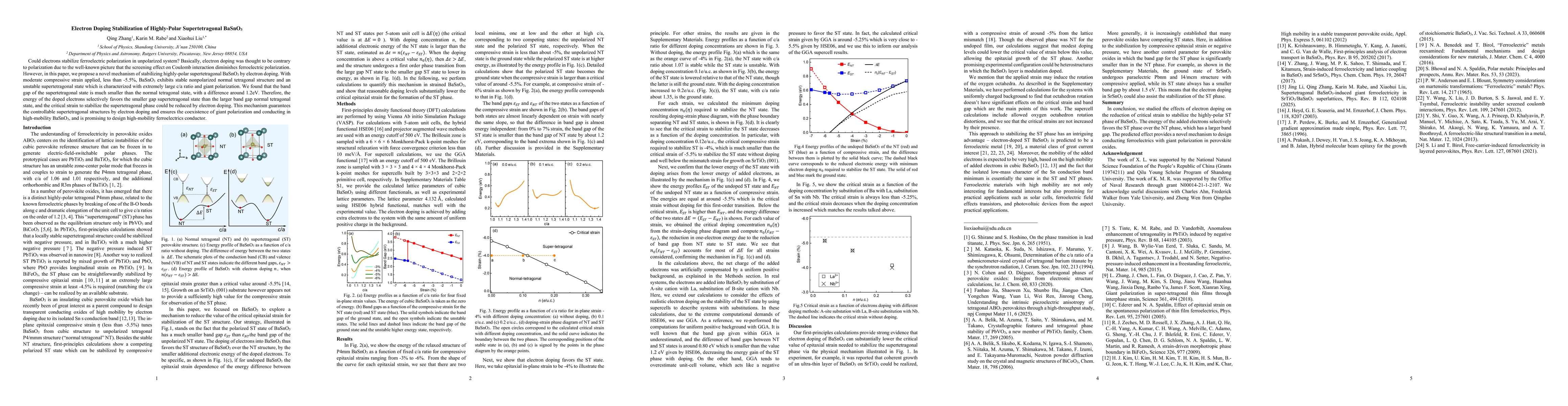 Thumbnail for Electron Doping Stabilization of Highly-Polar Supertetragonal BaSnO3