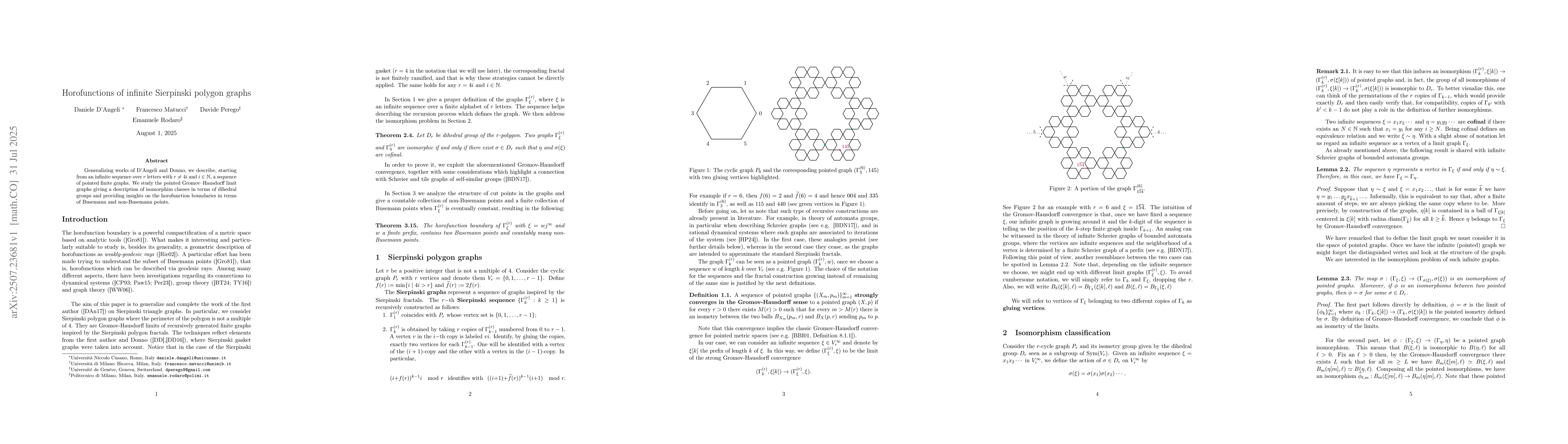 Thumbnail for Horofunctions of infinite Sierpinski polygon graphs