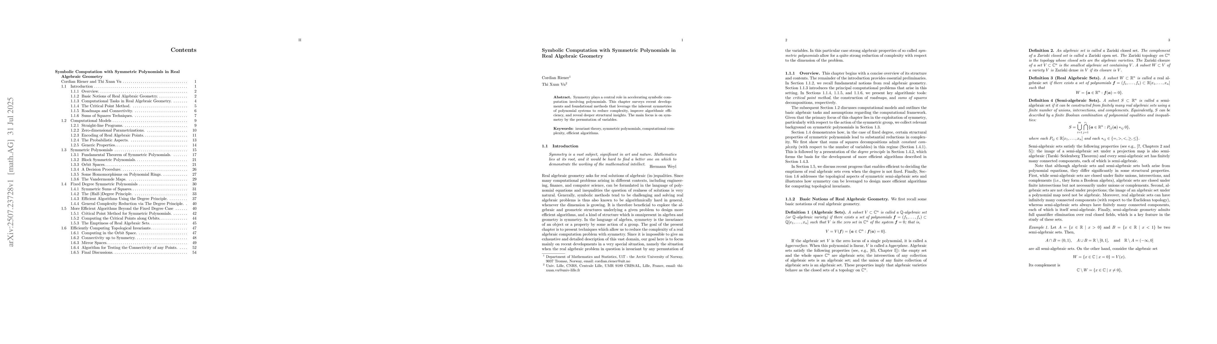 Thumbnail for Symbolic Computation with Symmetric Polynomials in Real Algebraic
  Geometry