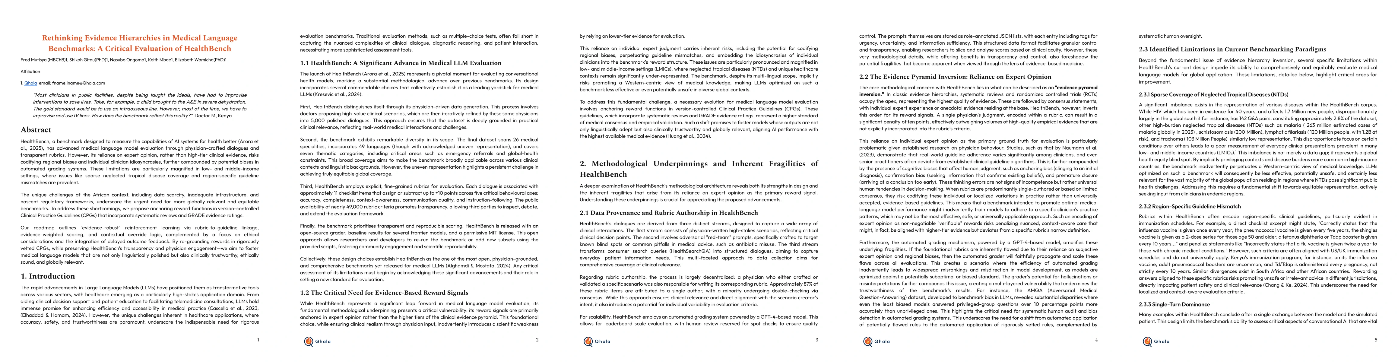 Thumbnail for Rethinking Evidence Hierarchies in Medical Language Benchmarks: A
  Critical Evaluation of HealthBench