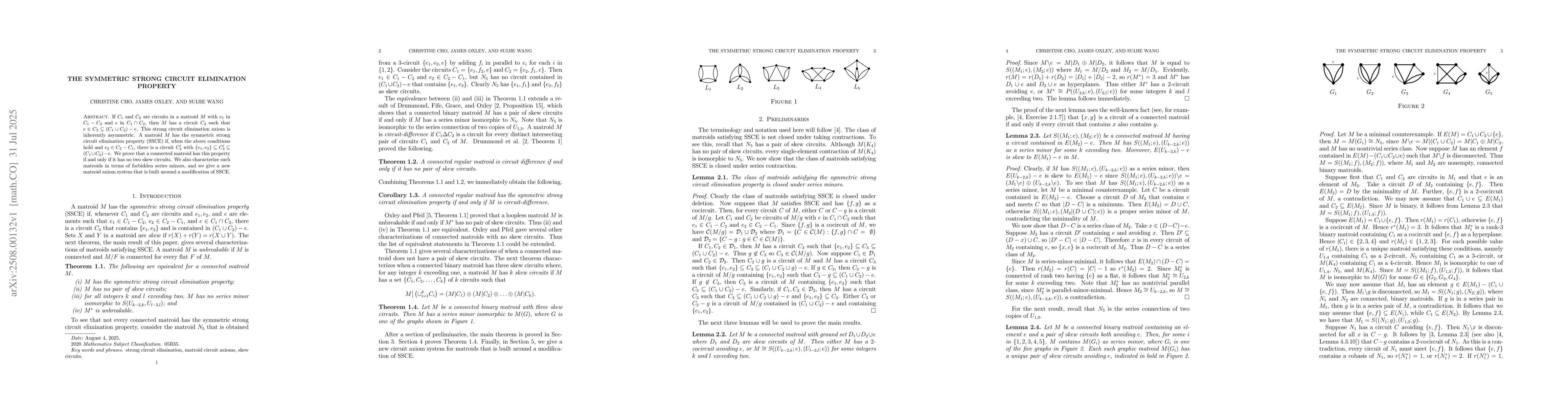 Thumbnail for The symmetric strong circuit elimination property