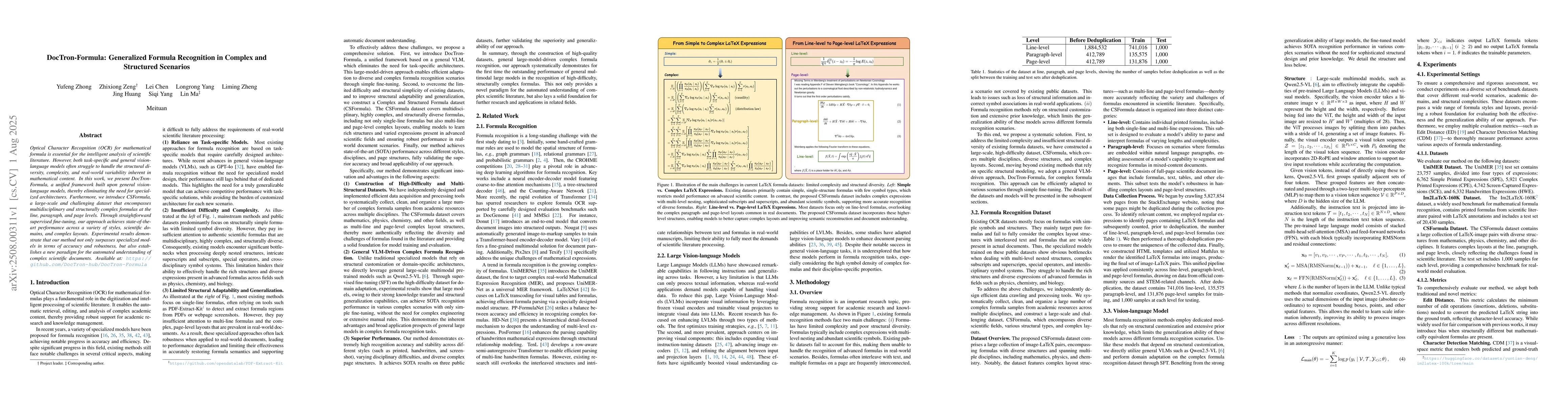Thumbnail for DocTron-Formula: Generalized Formula Recognition in Complex and
  Structured Scenarios