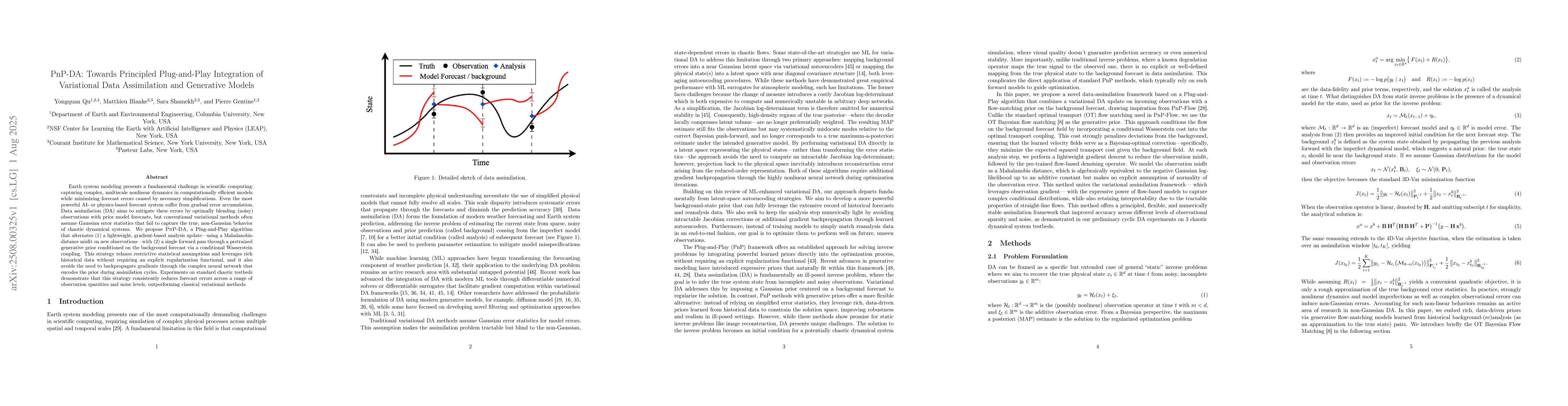 Thumbnail for PnP-DA: Towards Principled Plug-and-Play Integration of Variational Data
  Assimilation and Generative Models