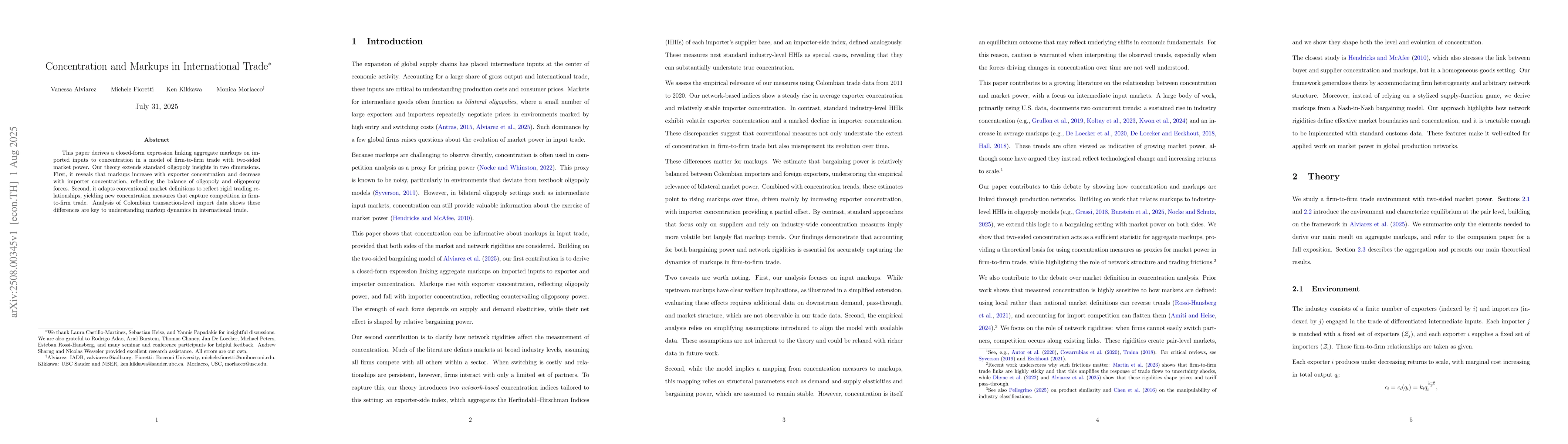 Thumbnail for Concentration and Markups in International Trade