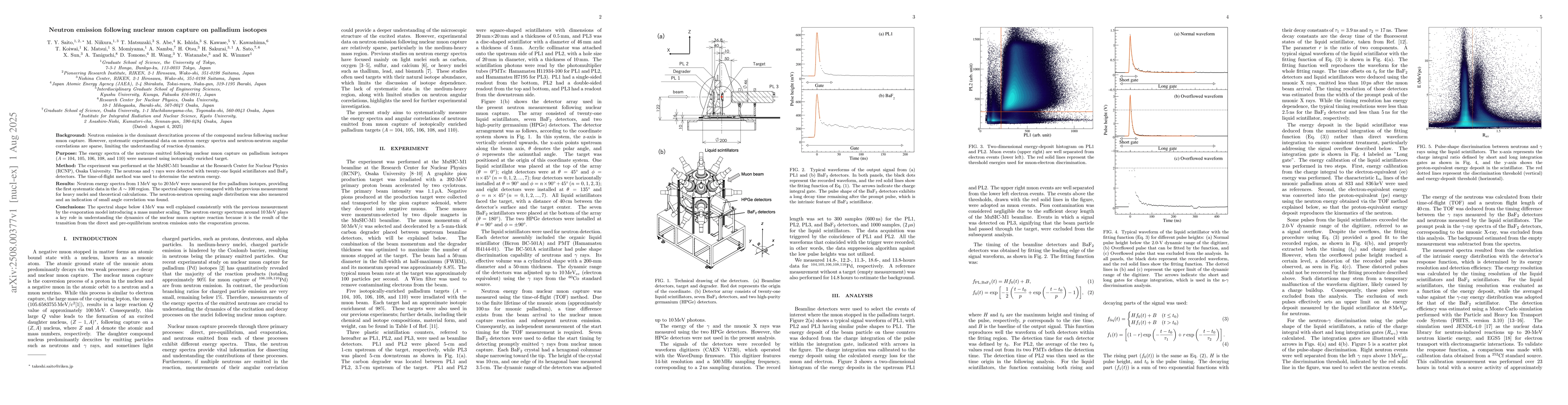 Thumbnail for Neutron emission following nuclear muon capture on palladium isotopes