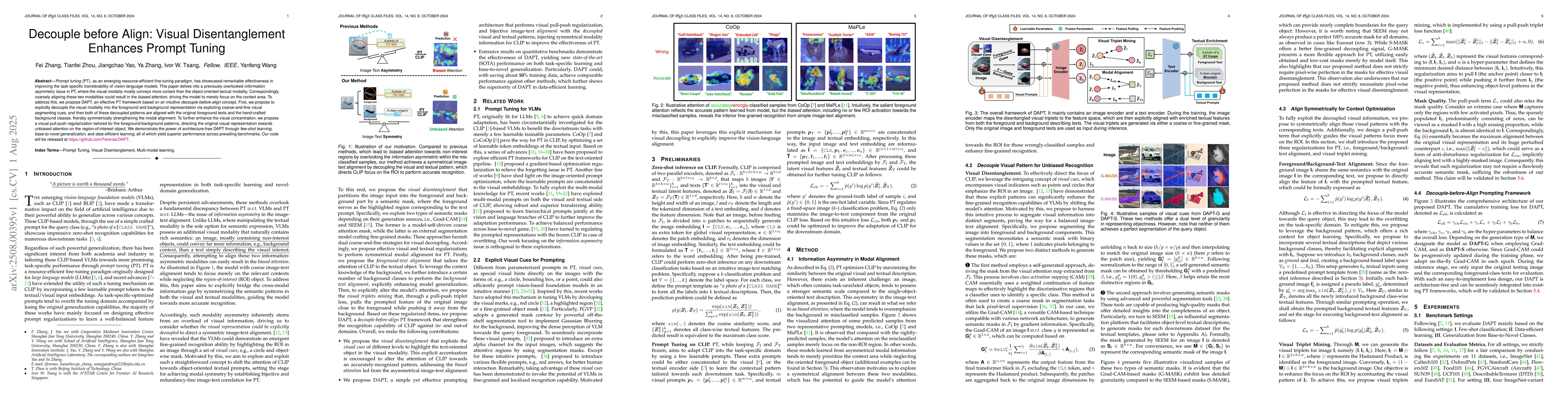 Thumbnail for Decouple before Align: Visual Disentanglement Enhances Prompt Tuning