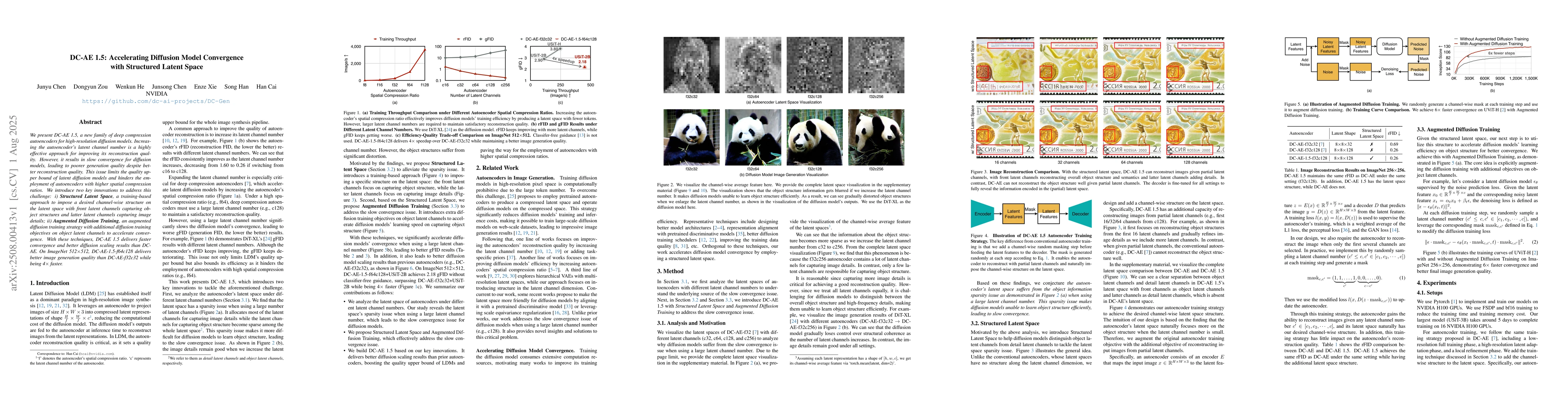 Thumbnail for DC-AE 1.5: Accelerating Diffusion Model Convergence with Structured
  Latent Space