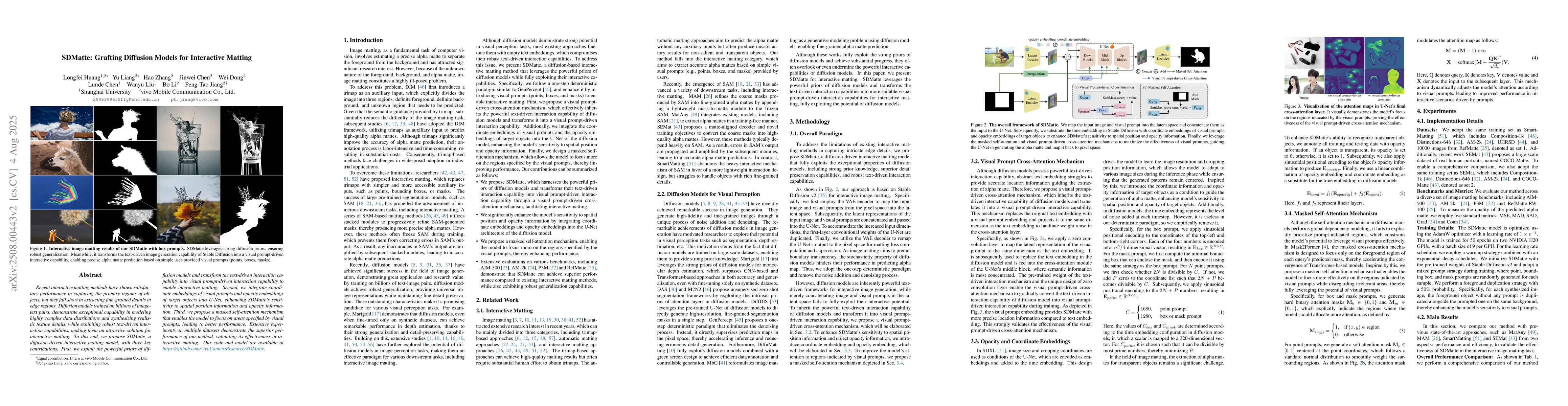 Thumbnail for SDMatte: Grafting Diffusion Models for Interactive Matting