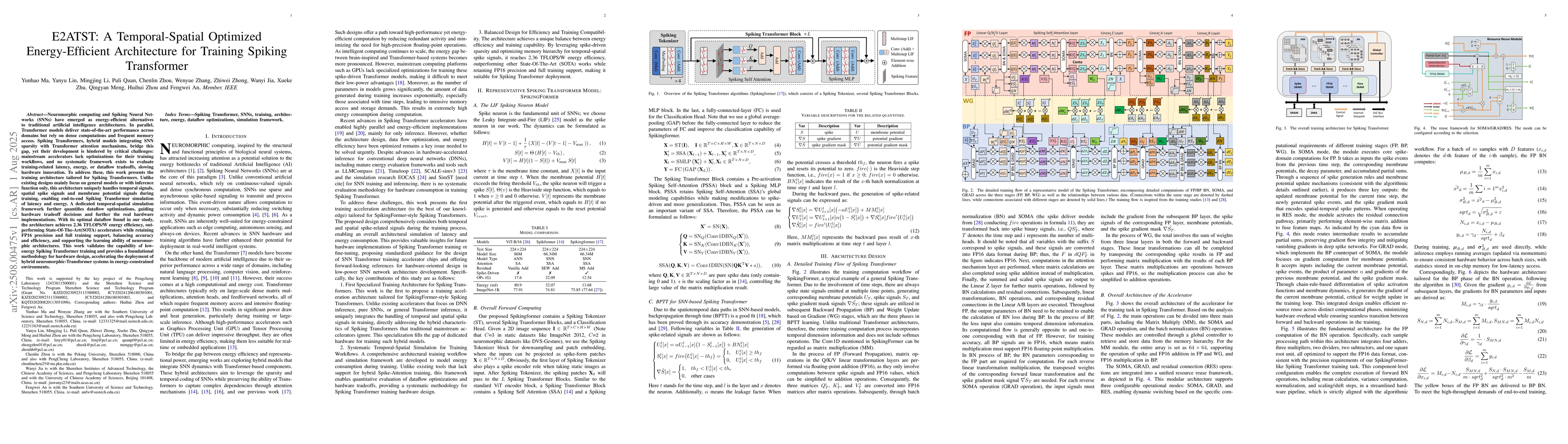 Thumbnail for E2ATST: A Temporal-Spatial Optimized Energy-Efficient Architecture for
  Training Spiking Transformer