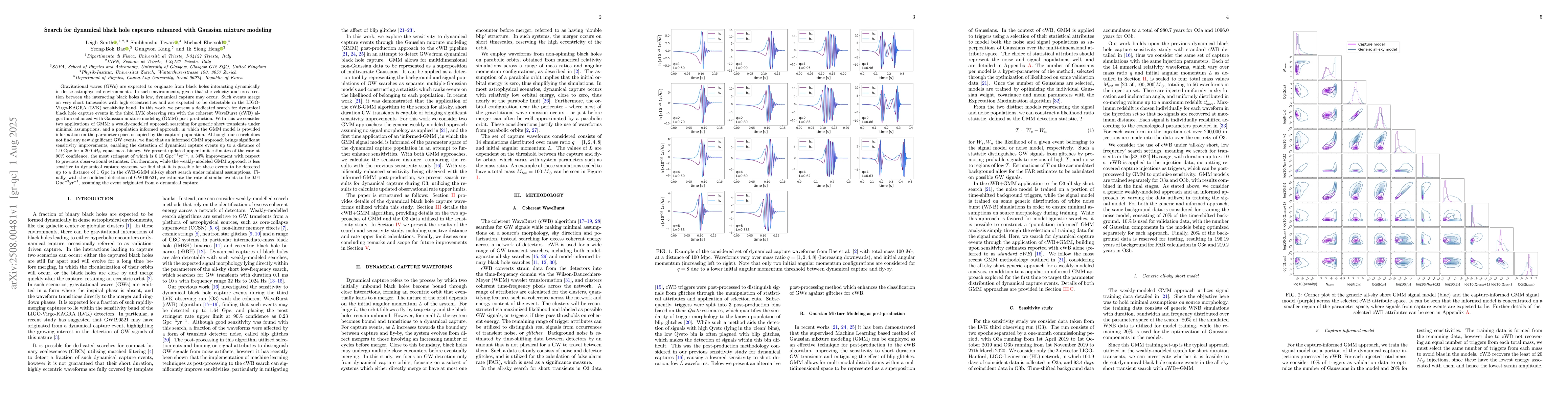 Thumbnail for Search for dynamical black hole captures with Gaussian mixture modelling