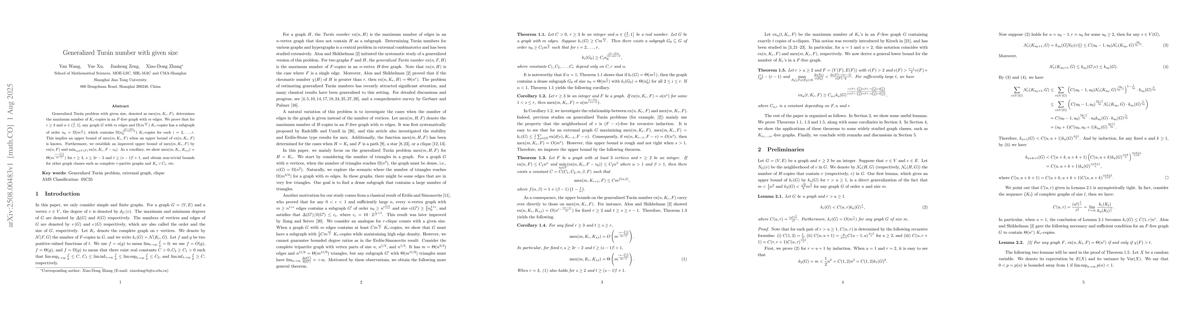 Thumbnail for Generalized Turan number with given size
