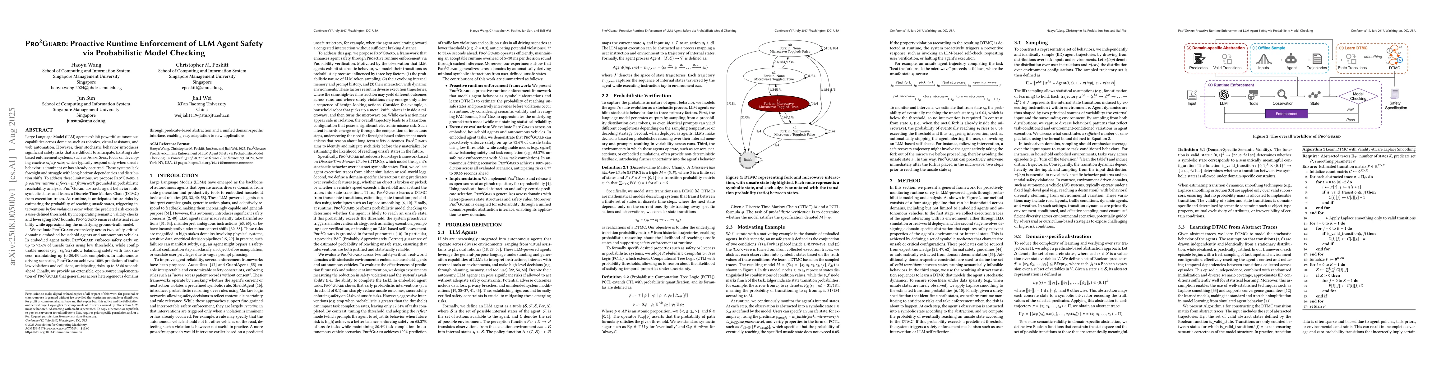 Thumbnail for Pro2Guard: Proactive Runtime Enforcement of LLM Agent Safety via
  Probabilistic Model Checking