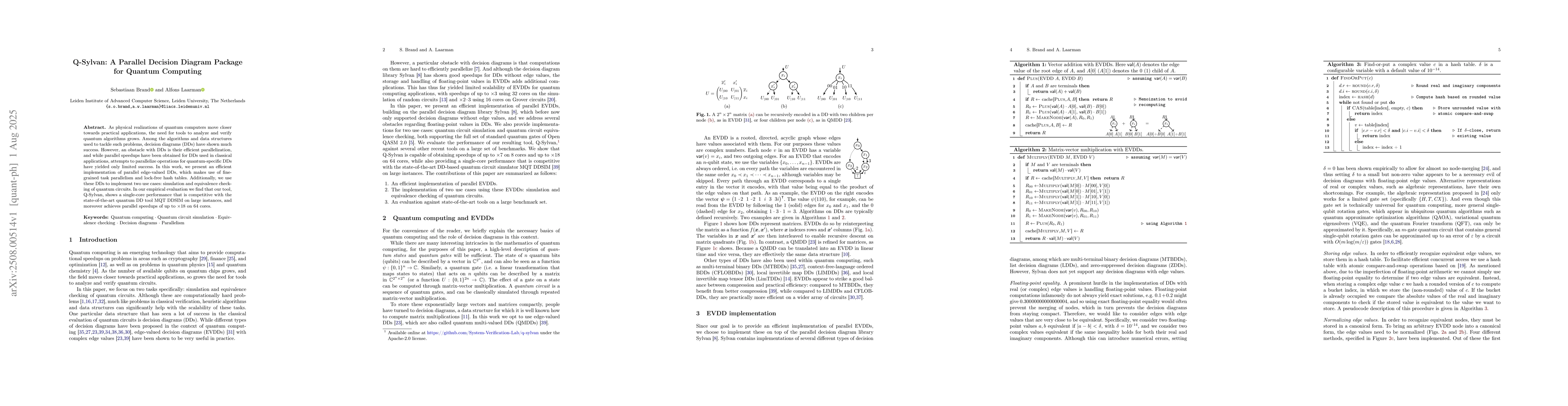 Thumbnail for Q-Sylvan: A Parallel Decision Diagram Package for Quantum Computing