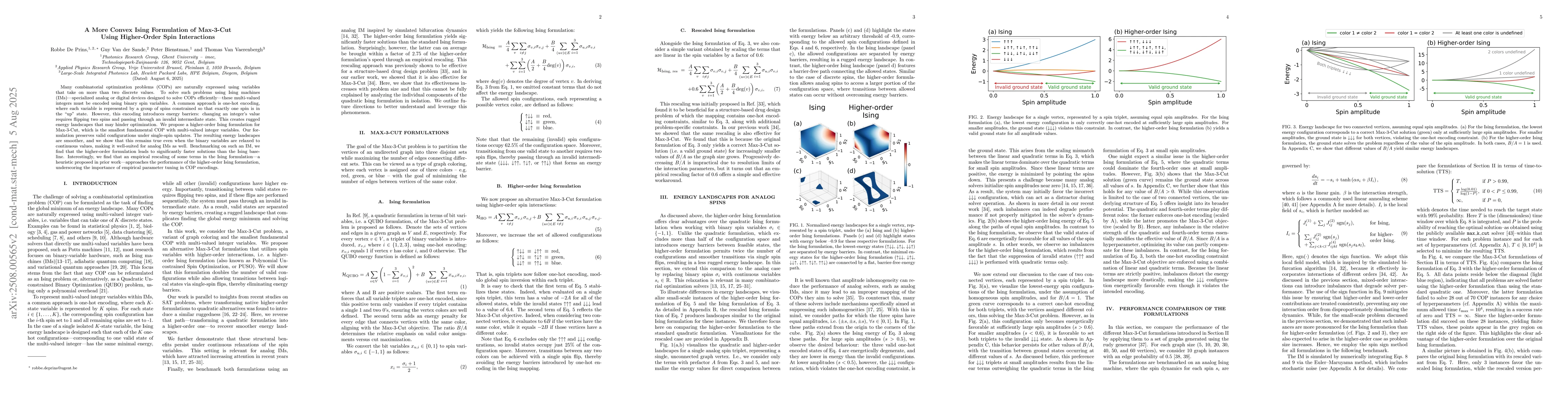 Thumbnail for A More Convex Ising Formulation of Max-3-Cut Using Higher-Order Spin
  Interactions