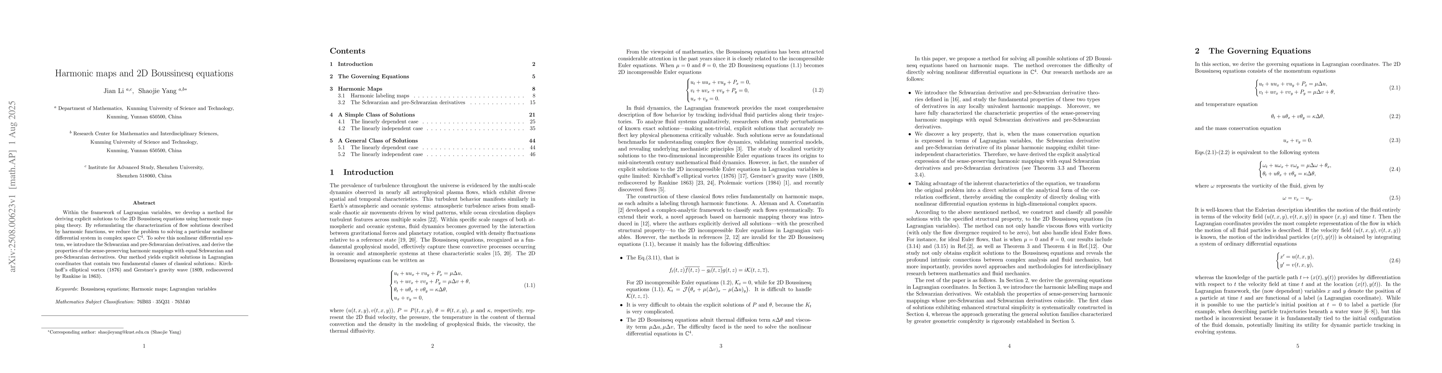 Thumbnail for Harmonic maps and 2D Boussinesq equations