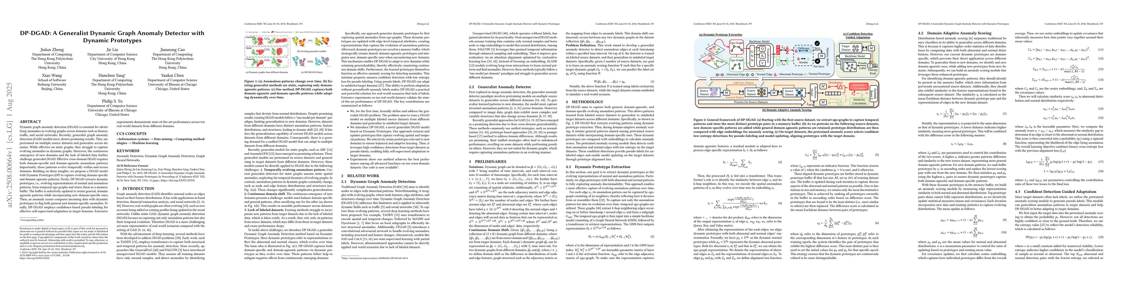 Thumbnail for DP-DGAD: A Generalist Dynamic Graph Anomaly Detector with Dynamic
  Prototypes