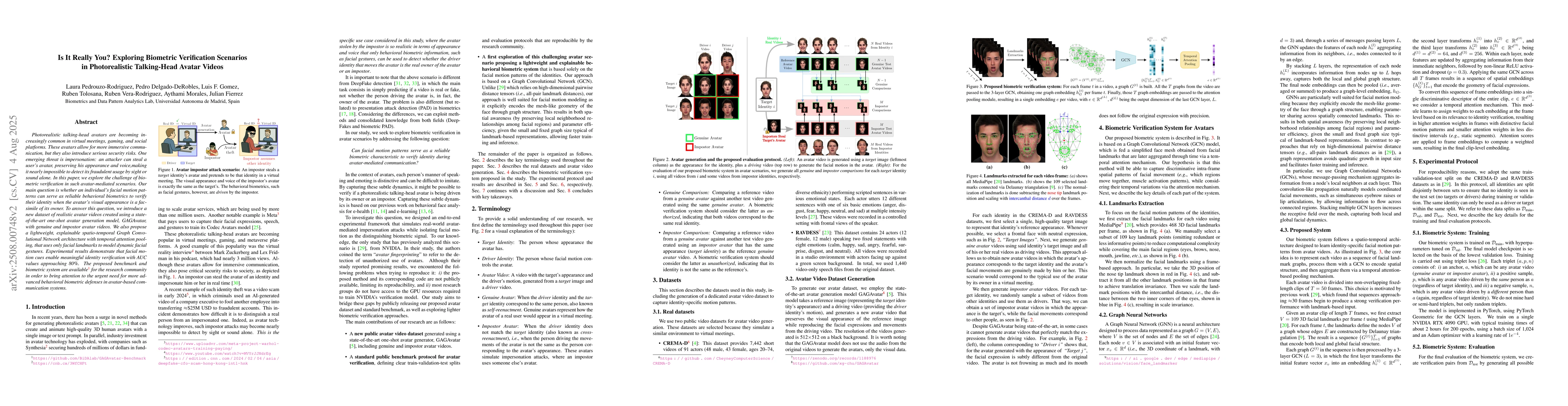 Thumbnail for Is It Really You? Exploring Biometric Verification Scenarios in
  Photorealistic Talking-Head Avatar Videos