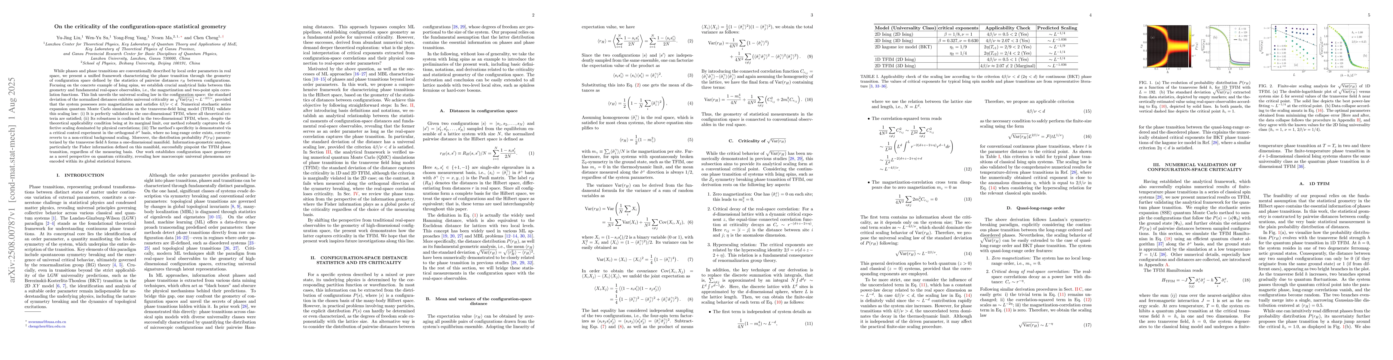 Thumbnail for On the criticality of the configuration-space statistical geometry