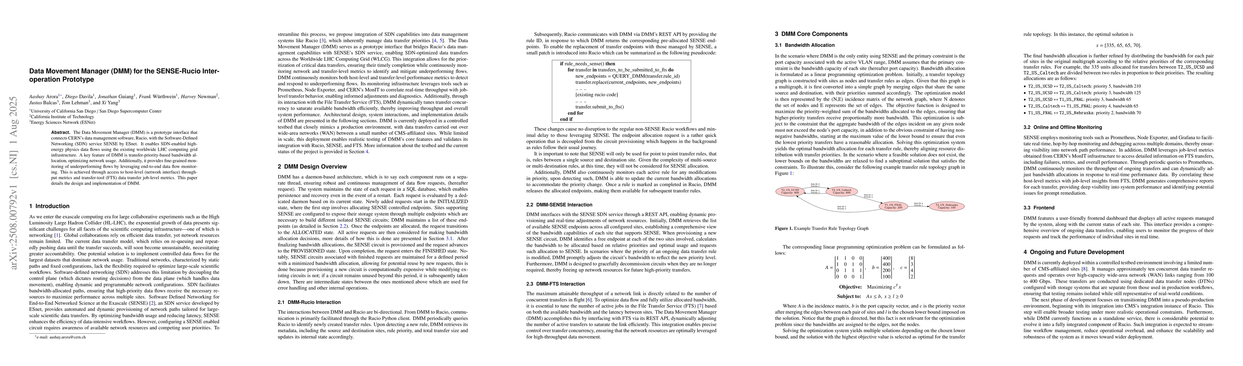 Thumbnail for Data Movement Manager (DMM) for the SENSE-Rucio Interoperation Prototype