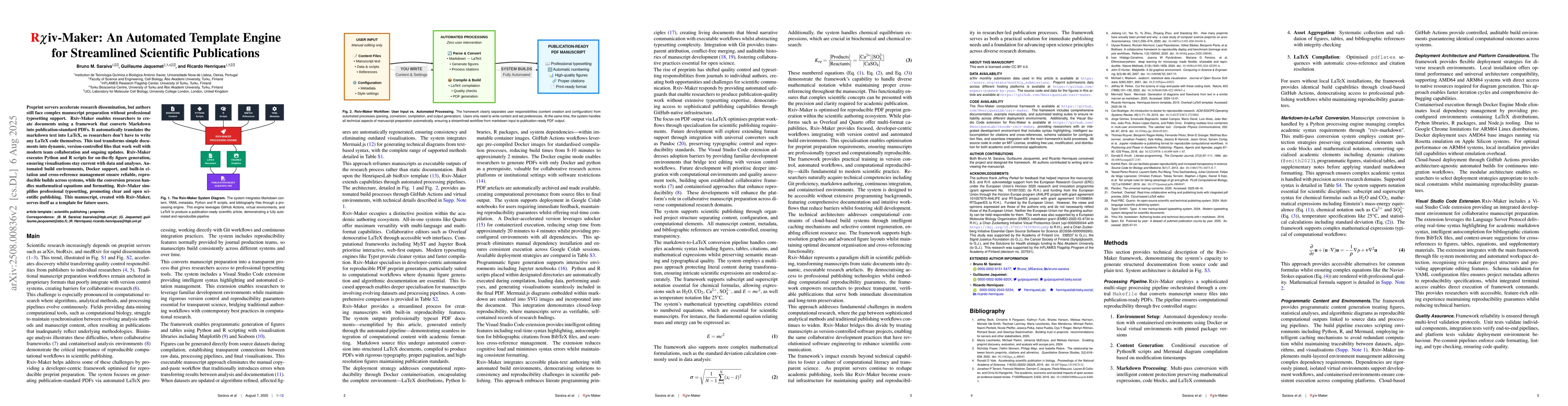 Thumbnail for Rxiv-Maker: An Automated Template Engine for Streamlined Scientific
  Publications