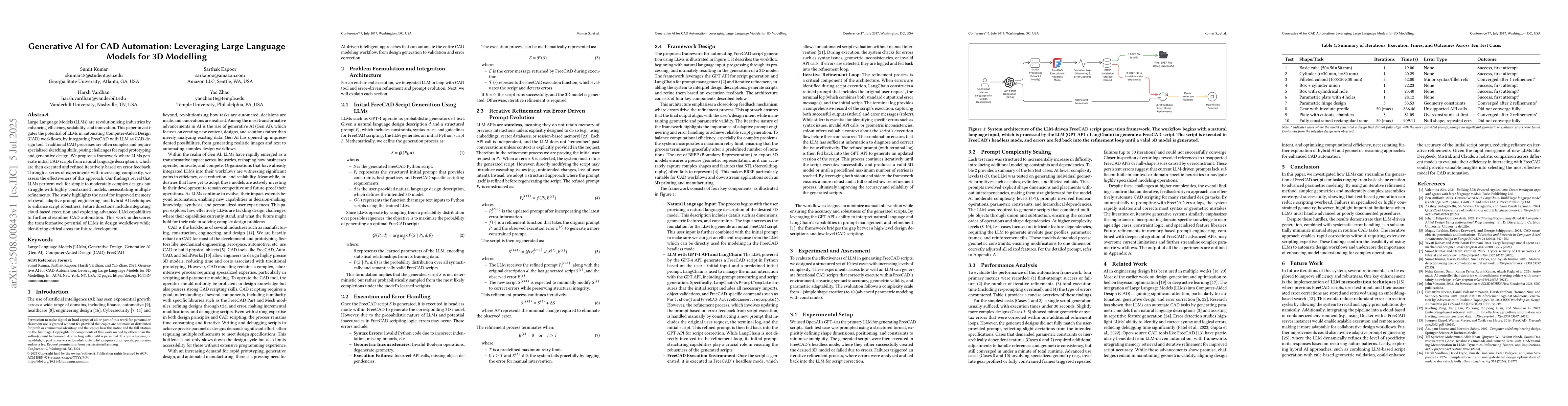 Thumbnail for Generative AI for CAD Automation: Leveraging Large Language Models for
  3D Modelling