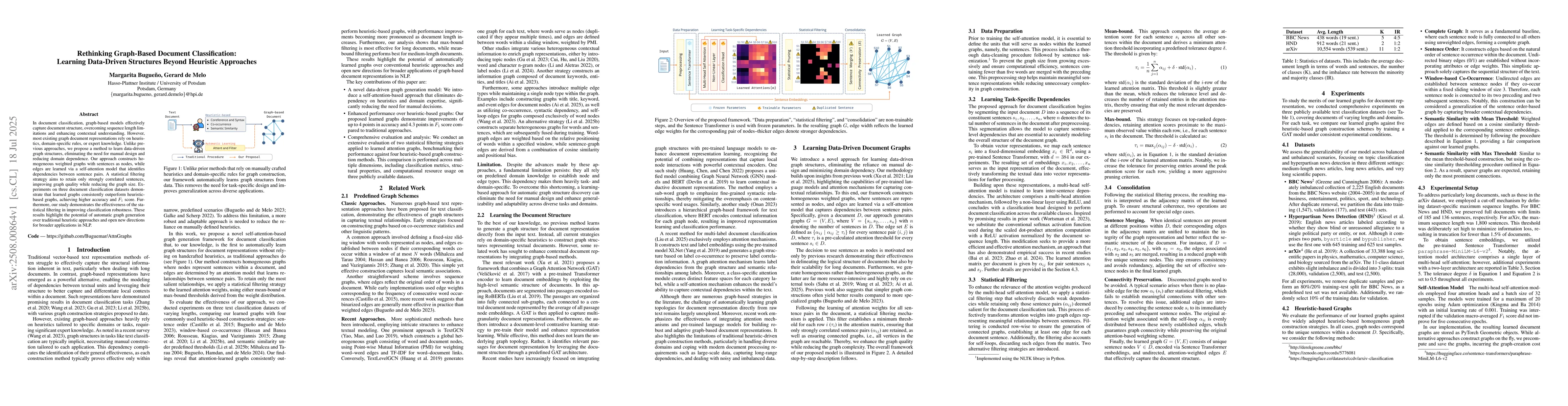 Thumbnail for Rethinking Graph-Based Document Classification: Learning Data-Driven
  Structures Beyond Heuristic Approaches