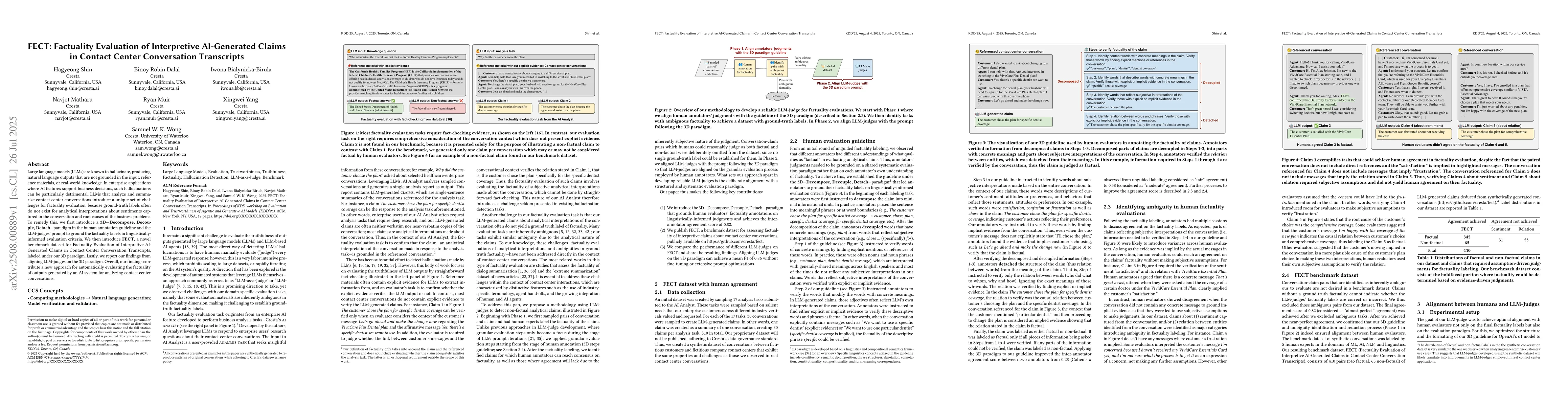 Thumbnail for FECT: Factuality Evaluation of Interpretive AI-Generated Claims in
  Contact Center Conversation Transcripts