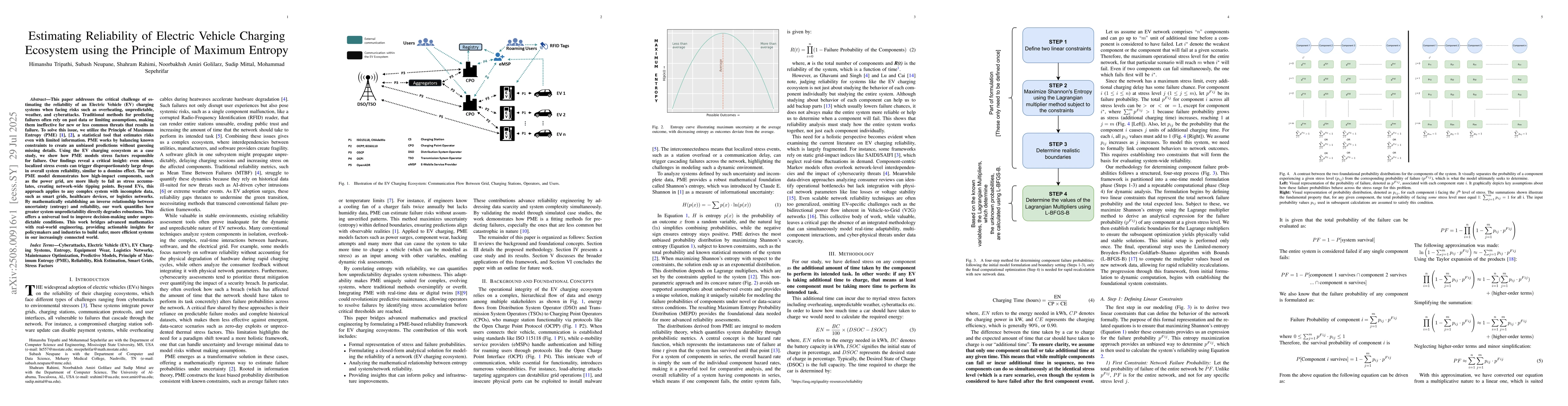 Thumbnail for Estimating Reliability of Electric Vehicle Charging Ecosystem using the
  Principle of Maximum Entropy